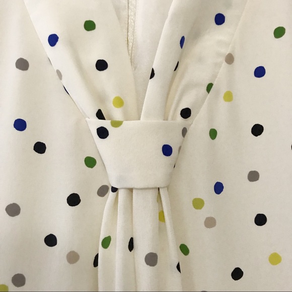 Kate Spade Sleeveless Polka Dot Silk Top Medium - Picture 4 of 7